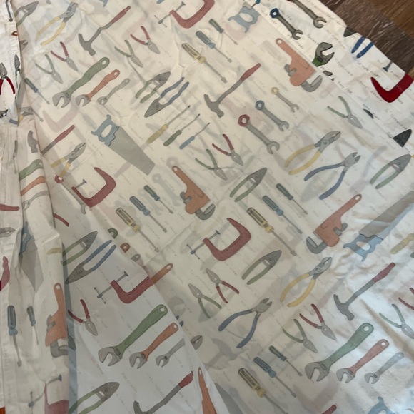 Pottery Barn Kids Trevor Twin Flat Sheet Tools Construction Carpentry Flat only - Picture 4 of 8